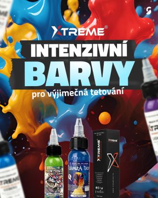 🎨 XTREME INK BARVY Sytá barva, hladký chod a výsledek, který vypadá skvěle i po letech. 💪 🔸 Vysoká kvalita pigmentů pro...